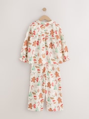 Red/Ecru Woven Button Through Christmas Pyjamas (9mths-10yrs) - Image 2 of 8