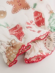 Red/Ecru Woven Button Through Christmas Pyjamas (9mths-10yrs) - Image 5 of 8
