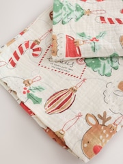 Red/Ecru Woven Button Through Christmas Pyjamas (9mths-10yrs) - Image 8 of 8