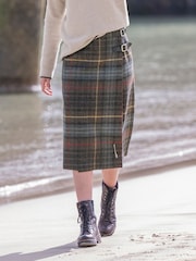 Celtic & Co. Green Celt Midi Kilt Skirt - Image 1 of 1