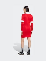 adidas Originals Red Graphic Football Jersey Dress - Image 2 of 6