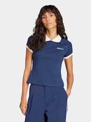 adidas Originals Blue Polo Shirt - Image 1 of 6