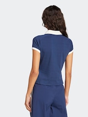 adidas Originals Blue Polo Shirt - Image 2 of 6