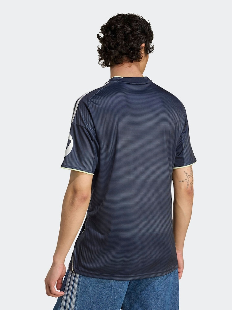 adidas Blue Real Madrid Away Jersey - Image 2 of 7 adidas Blue Real Madrid Away Jersey - Image 2 of 7