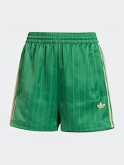adidas Originals Green Pin-stripe Satin Shorts - Image 6 of 6