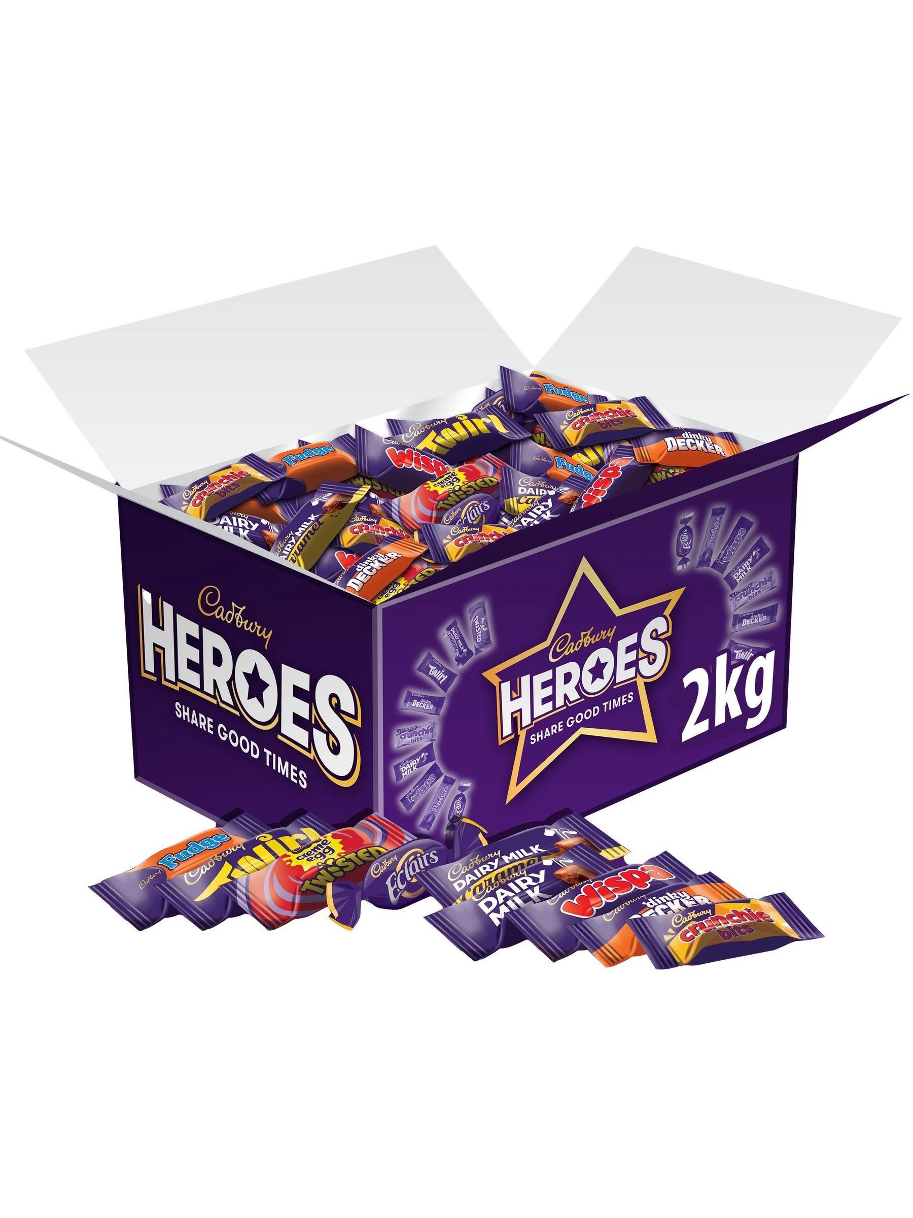 Individually wrapped Cadbury Heroes mini chocolates