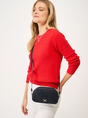 Crew Clothing Blue Heritage Camera Bag - Image 1 of 3