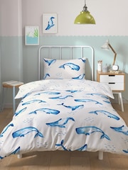 Copenhagen Home Blue Whale Duvet Cover Set - Image 1 of 2
