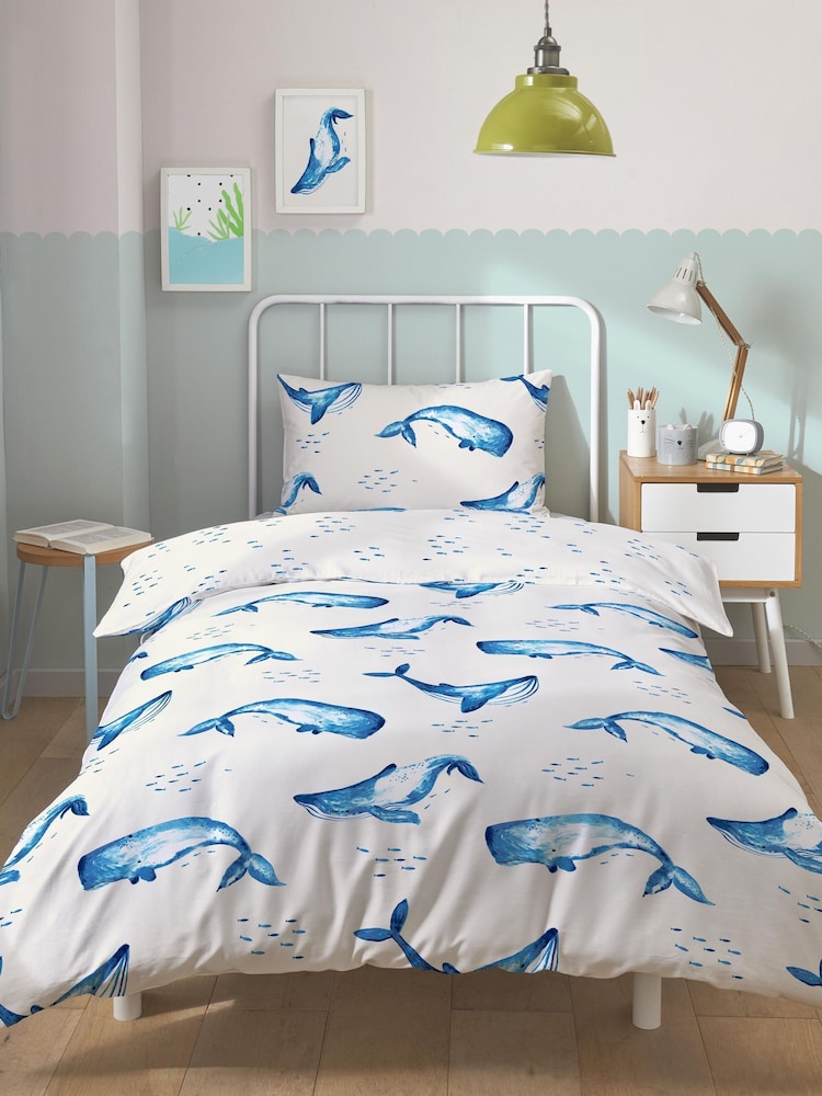Copenhagen Home Blue Whale Duvet Cover Set - Image 1 of 2