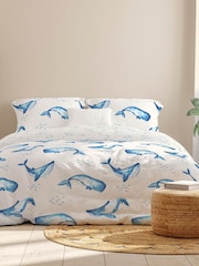 Copenhagen Home Blue Whale Duvet Cover Set - Image 2 of 2