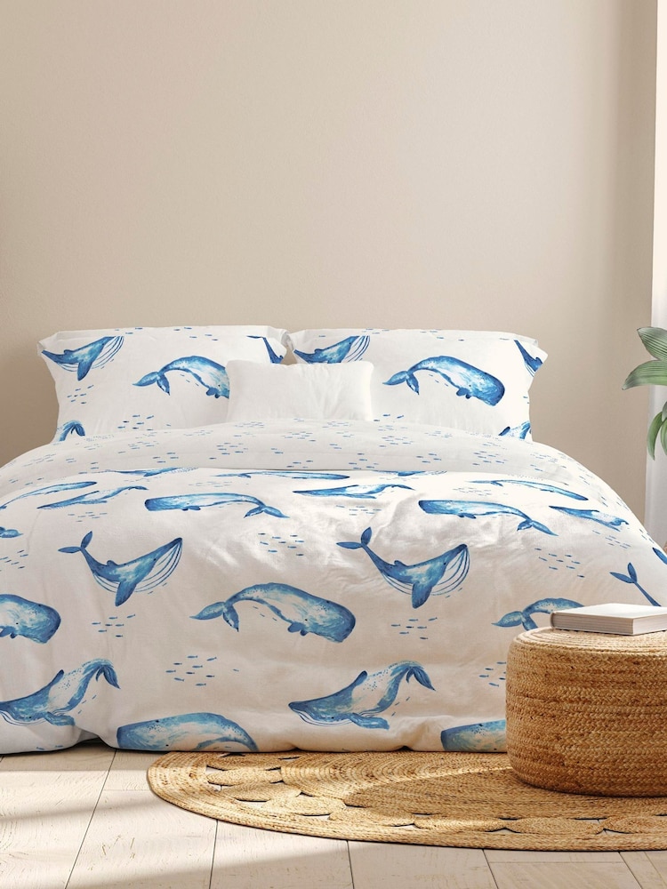 Copenhagen Home Blue Whale Duvet Cover Set - Image 2 of 2
