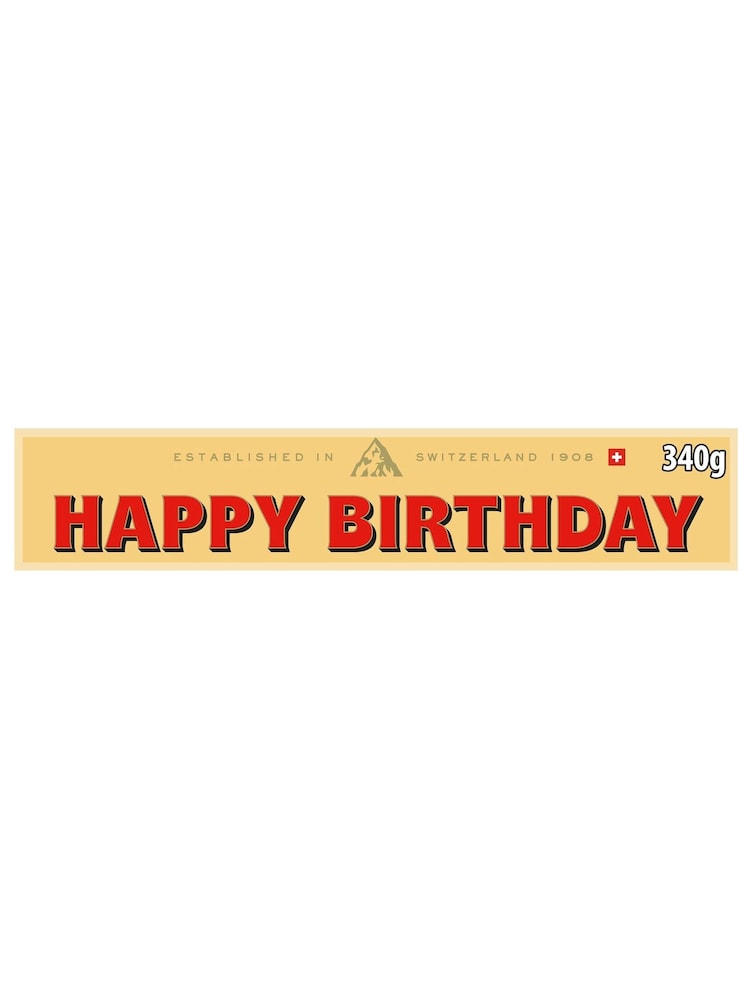 Toblerone Happy Birthday Milk Chocolate Bar 340g - Image 2 of 3