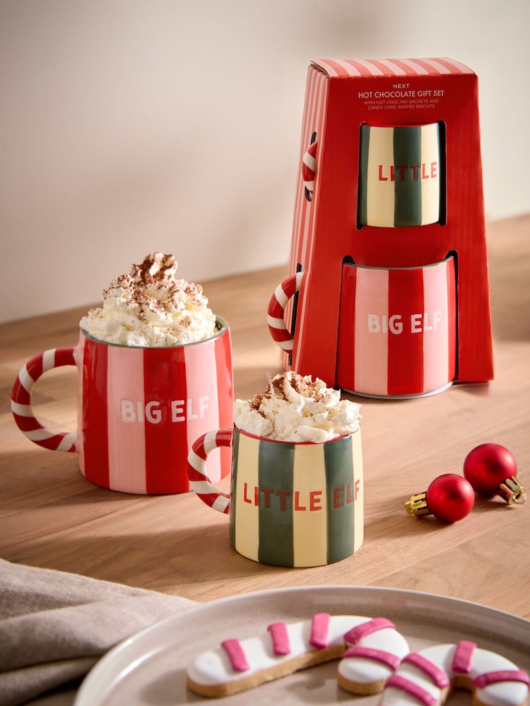 Buy Christmas Hot Chocolate Adult and Child Elf Mug Gift Set from the ...