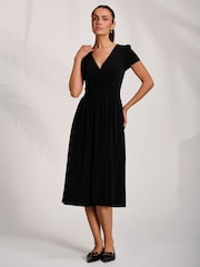 Jolie Moi Black Cap Sleeve Printed Jersey Midaxi Dress - Image 5 of 6