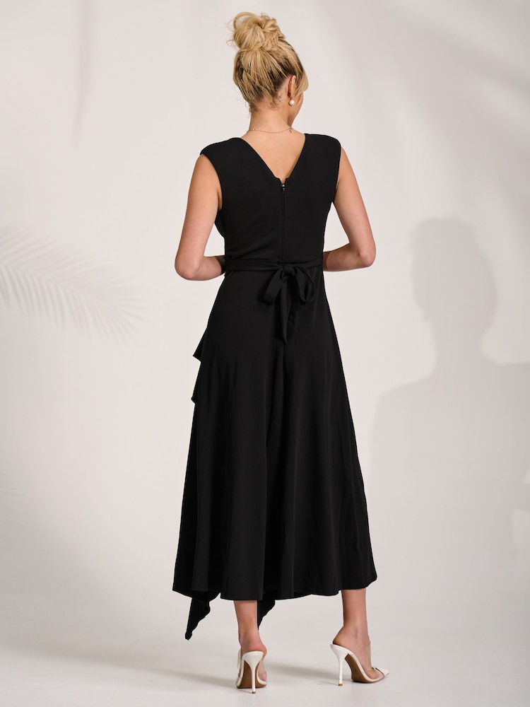 Jolie Moi Frill Detail Wrap Sleeveless Midaxi Dress - Imaginea 2 din 6