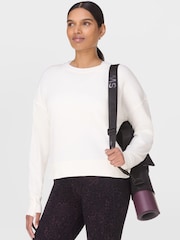 Sweaty Betty White After Class Crop Sweatshirt - Image 1 of 7