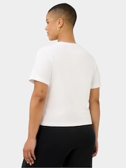 Balts - Sweaty Betty paaugstināta kokvilnas kastveida T-krekls - Attēls 3 no 4