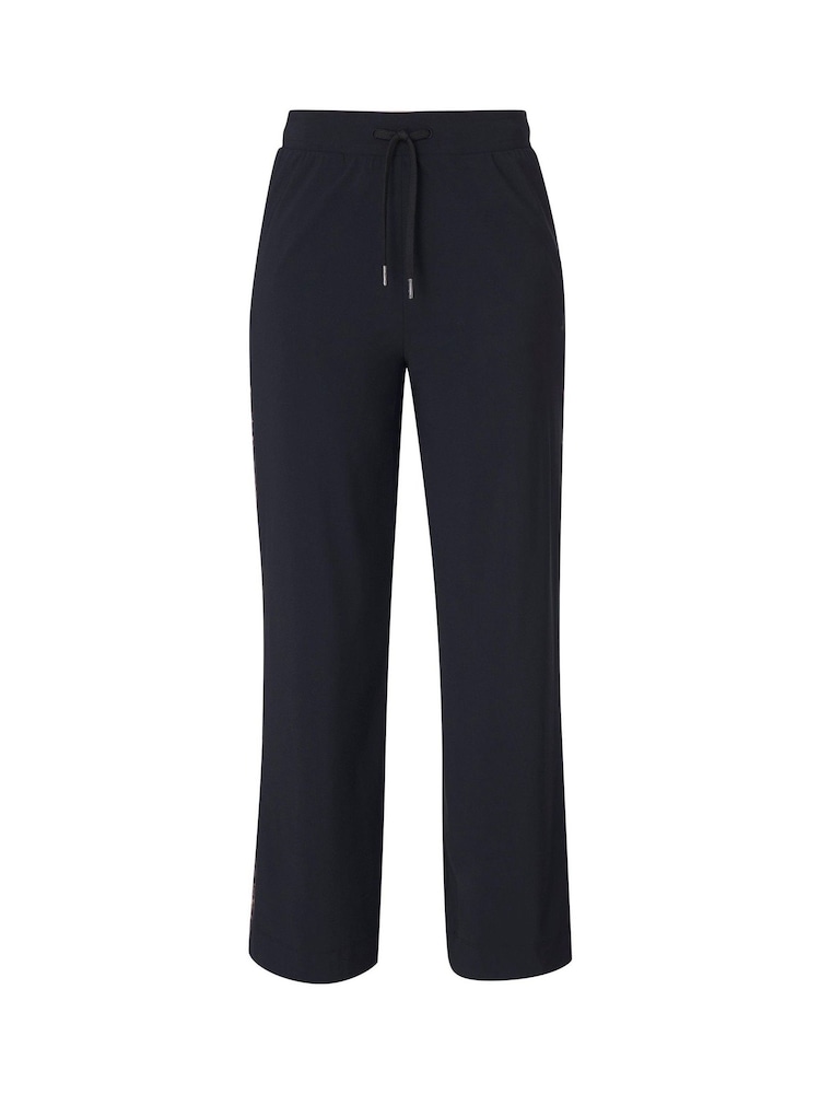 Sweaty Betty Black Explorer Wide Leg Printed Side Stripe Trousers - Image 7 of 7 Sweaty Betty Black Explorer Wide Leg Printed Side Stripe Trousers - Image 7 of 7