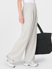 Sweaty Betty Grey Sand Wash Wide Leg Trousers - Image 4 of 6
