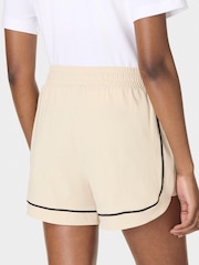 Sweaty Betty Cream Explorer Track Piped Shorts - Image 3 of 6