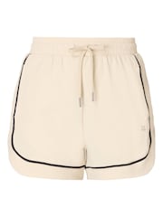 Sweaty Betty Cream Explorer Track Piped Shorts - Image 6 of 6
