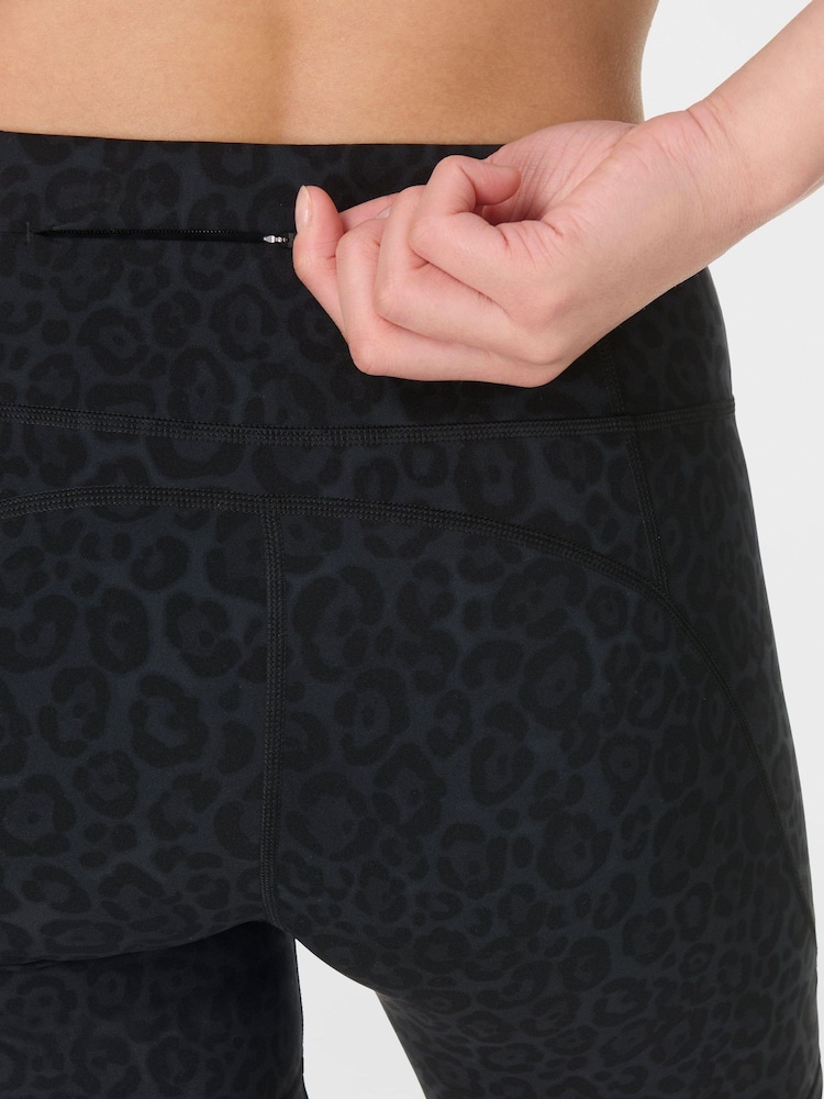 Sweaty Betty Black Leopard 6" Inseam Power Biker Shorts - Image 7 of 7 Sweaty Betty Black Leopard 6" Inseam Power Biker Shorts - Image 7 of 7
