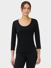 Sweaty Betty Black Ultimate Studio 3/4 Sleeve T-Shirt - Image 1 of 6