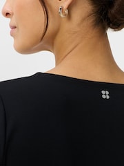 Sweaty Betty Black Ultimate Studio 3/4 Sleeve T-Shirt - Image 4 of 6