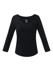 Sweaty Betty Black Ultimate Studio 3/4 Sleeve T-Shirt - Image 6 of 6
