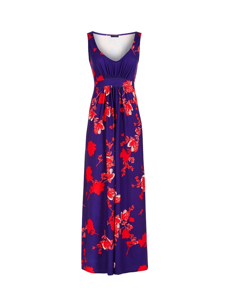 Hot Squash Empire Waist Maxi Blue Dress - Image 1 of 1 Hot Squash Empire Waist Maxi Blue Dress - Image 1 of 1