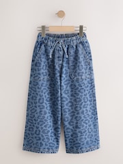 Leopard Print Denim - Pantalones de pernera ancha fáciles de poner (3-16años) - Imagen 1 de 4