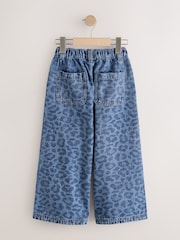 Leopard Print Denim - Pantalones de pernera ancha fáciles de poner (3-16años) - Imagen 2 de 4