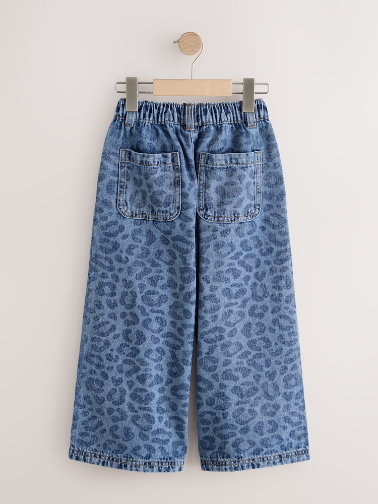 Leopard Print Denim - Pantalones de pernera ancha fáciles de poner (3-16años) - Imagen 2 de 4