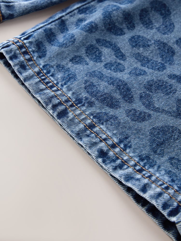 Leopard Print Denim - Pantalones de pernera ancha fáciles de poner (3-16años) - Imagen 4 de 4