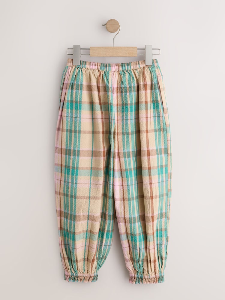 Pink/Green Check Cuffed Trousers (3-16yrs) - Image 2 of 4