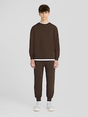 Lyle & Scott Black Heavy Weight Drop Shoulder Sweat Top - Image 2 of 6