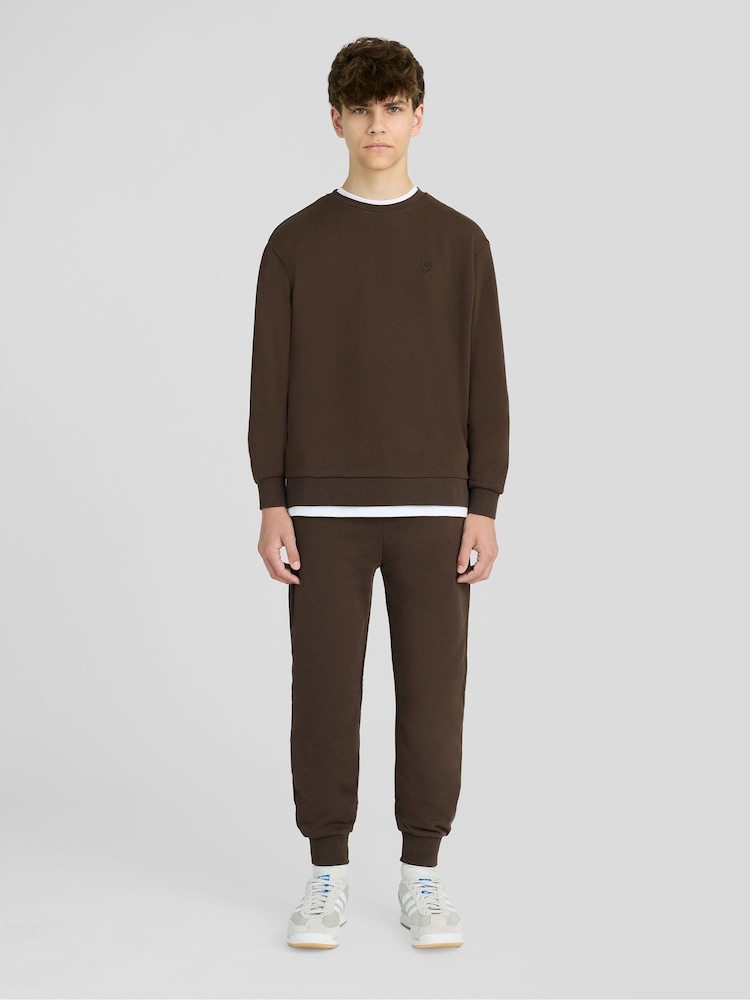 Lyle & Scott Black Heavy Weight Drop Shoulder Sweat Top - Image 2 of 6
