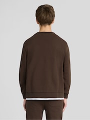 Lyle & Scott Black Heavy Weight Drop Shoulder Sweat Top - Image 4 of 6