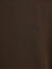 Lyle & Scott Black Heavy Weight Drop Shoulder Sweat Top - Image 6 of 6