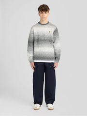 Lyle & Scott Grey Ombre Crew Neck Jumper - Image 2 of 6