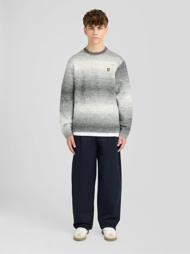 Lyle & Scott Grey Ombre Crew Neck Jumper - Image 2 of 6