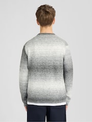 Lyle & Scott Grey Ombre Crew Neck Jumper - Image 4 of 6