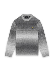 Lyle & Scott Grey Ombre Crew Neck Jumper - Image 5 of 6