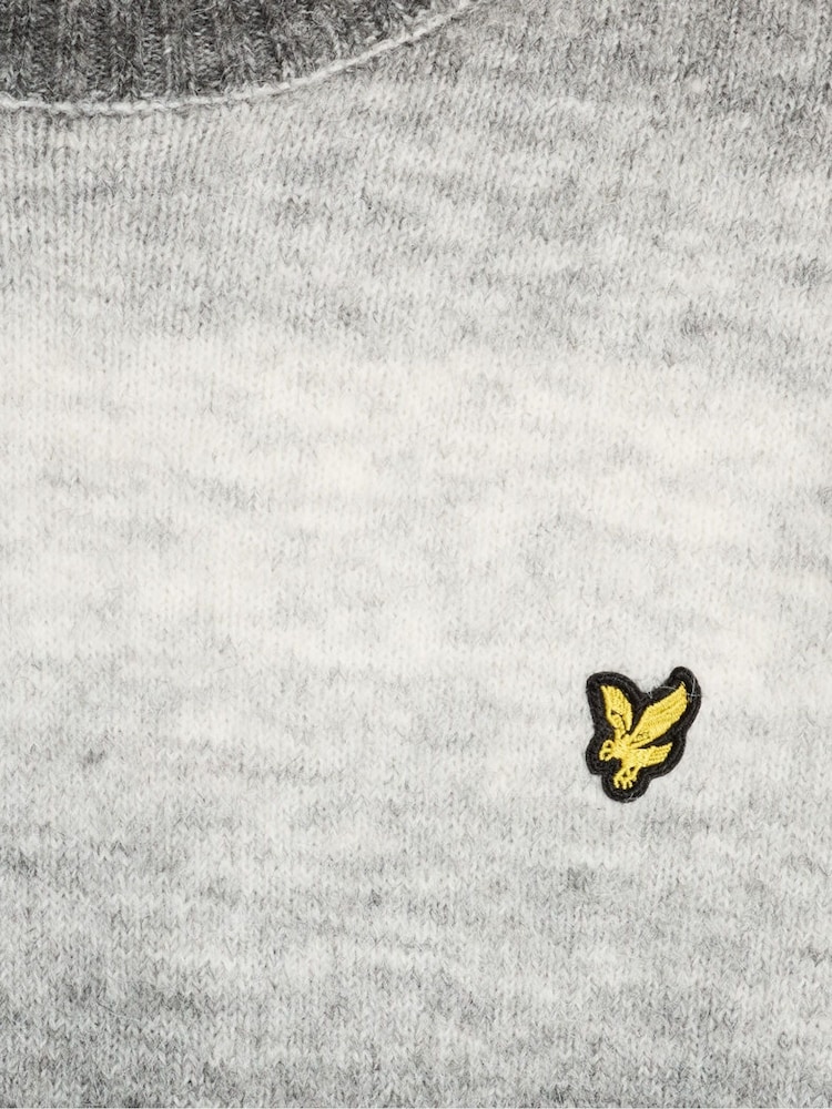 Lyle & Scott Grey Ombre Crew Neck Jumper - Image 6 of 6