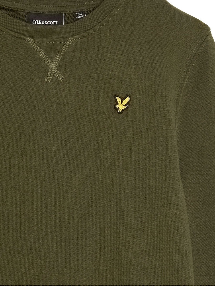 Lyle & Scott Green Crew Neck Boys Sweatshirt - Image 7 of 7