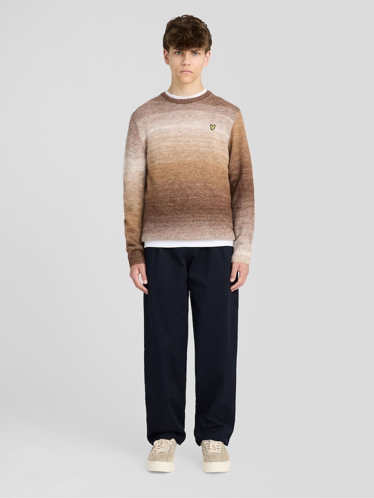Braun - Lyle & Scott Ombre Crew Neck Jumper - Bild 2 von 6 Braun - Lyle & Scott Ombre Crew Neck Jumper - Bild 2 von 6