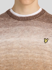 Braun - Lyle & Scott Ombre Crew Neck Jumper - Bild 3 von 6