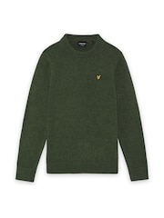 Lyle & Scott Green Melange Crew Neck Jumper - Image 1 of 1