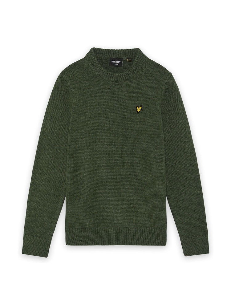 Lyle & Scott Green Melange Crew Neck Jumper - Image 1 of 1