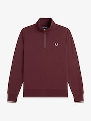 Fred Perry Red Zip Sweatshirt - Image 4 of 5